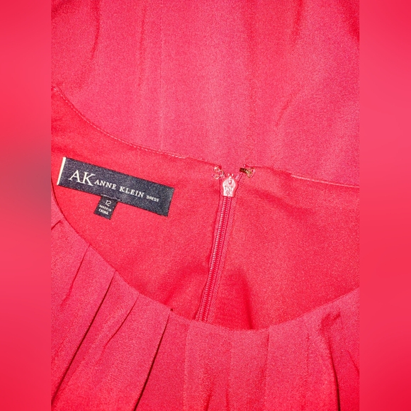 A K Anne Klein Poppy Red Sleeveless Dress, size 12 - Picture 4 of 12